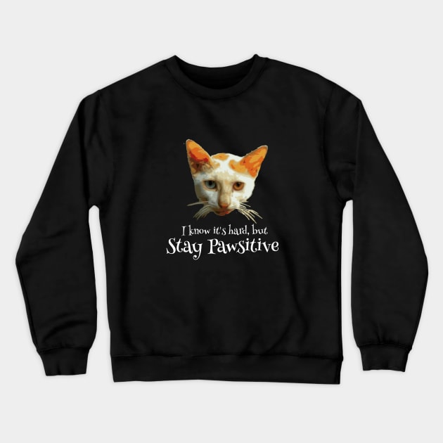 I know it's hard but stay 🐾sitive Crewneck Sweatshirt by SOLOBrand